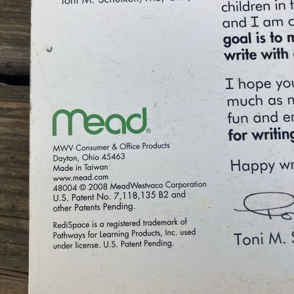 MEAD WRITING FUNDAMENTALS 4 in 1 LEARN TO LETTER PAPERBACK WORKBOOK PRE K FIRST - Picture 3 of 4